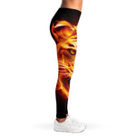 Flame Tiger Print Women's Leggings