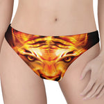 Flame Tiger Print Women's Thong