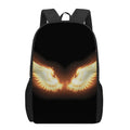Flame Wings Print 17 Inch Backpack