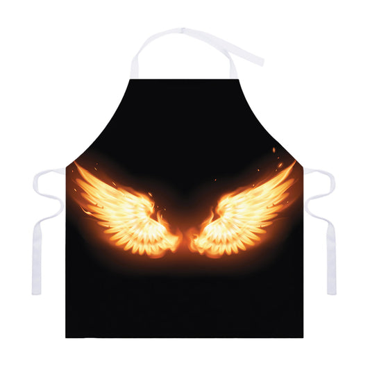 Flame Wings Print Adjustable Apron