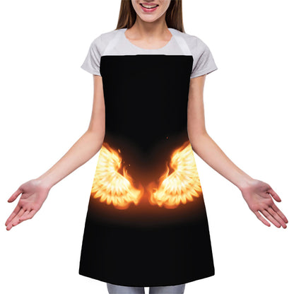 Flame Wings Print Adjustable Apron