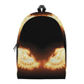 Flame Wings Print School Backpack