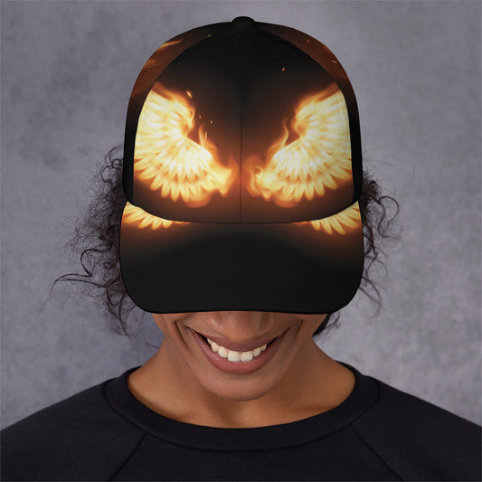Flame Wings Print Baseball Cap