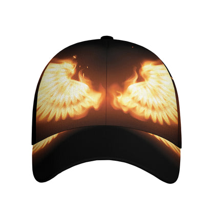 Flame Wings Print Baseball Cap