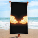 Flame Wings Print Beach Towel