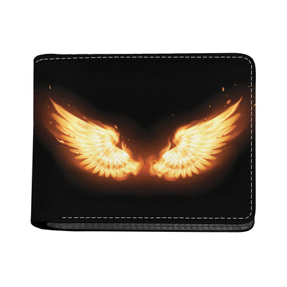 Flame Wings Print Bifold Wallet