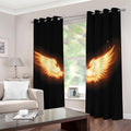 Flame Wings Print Dimout Grommet Curtains