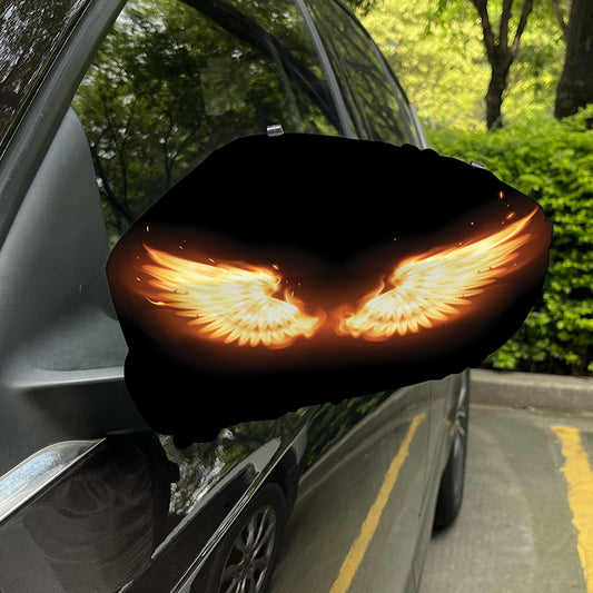 Flame Wings Print Car Side Mirror Covers