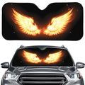 Flame Wings Print Car Windshield Sun Shade
