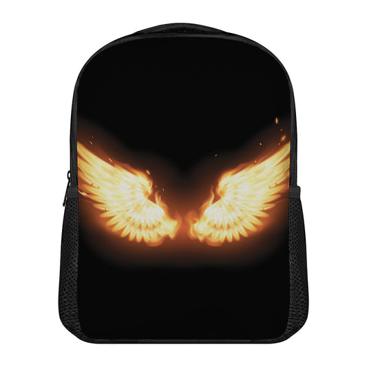 Flame Wings Print Casual Backpack