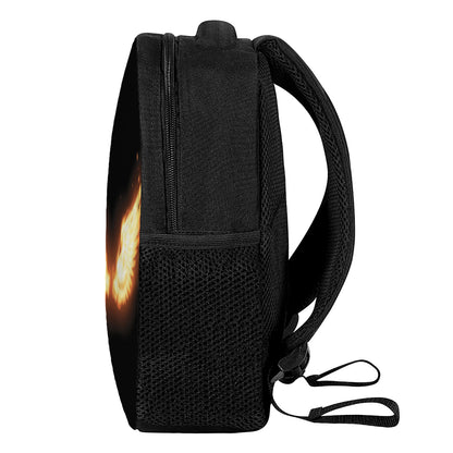 Flame Wings Print Casual Backpack