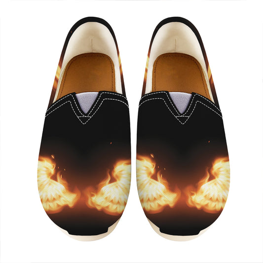 Flame Wings Print Casual Shoes