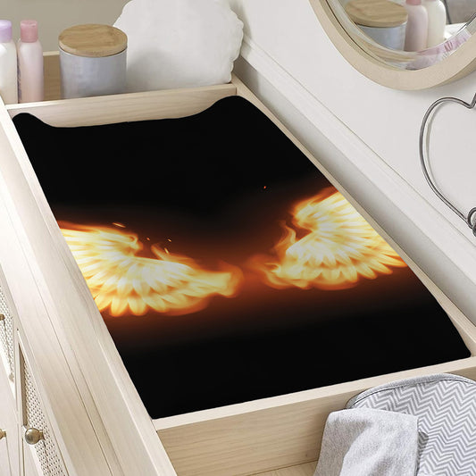 Flame Wings Print Changing Pad Cover