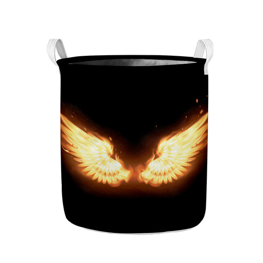 Flame Wings Print Collapsible Laundry Basket