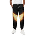 Flame Wings Print Cotton Sweatpants