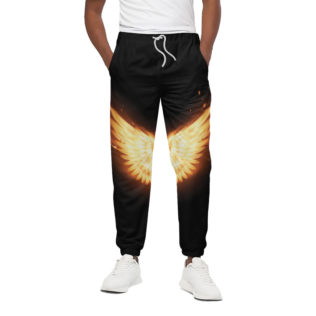 Flame Wings Print Cotton Pants