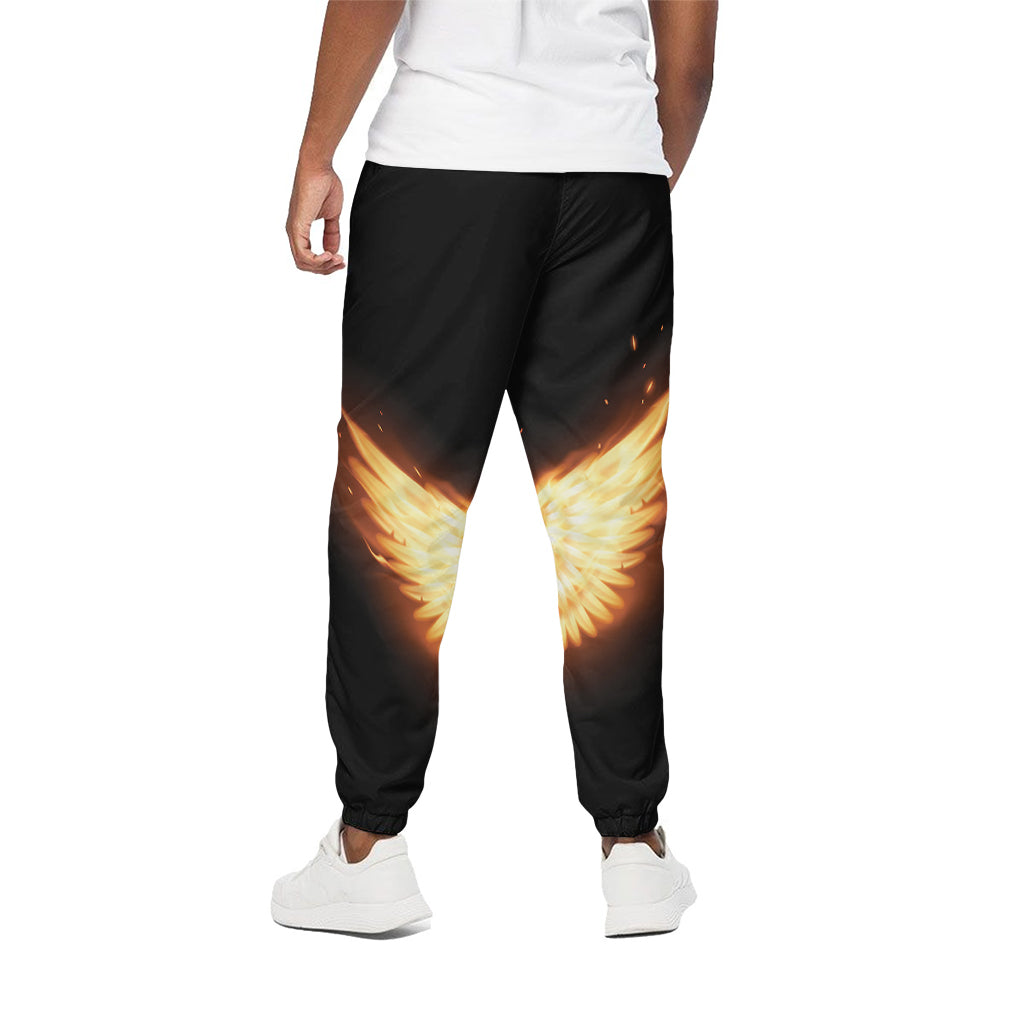 Flame Wings Print Cotton Pants