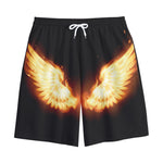 Flame Wings Print Cotton Shorts