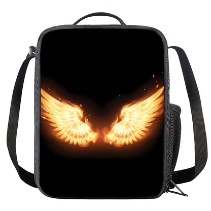 Flame Wings Print Crossbody Lunch Bag