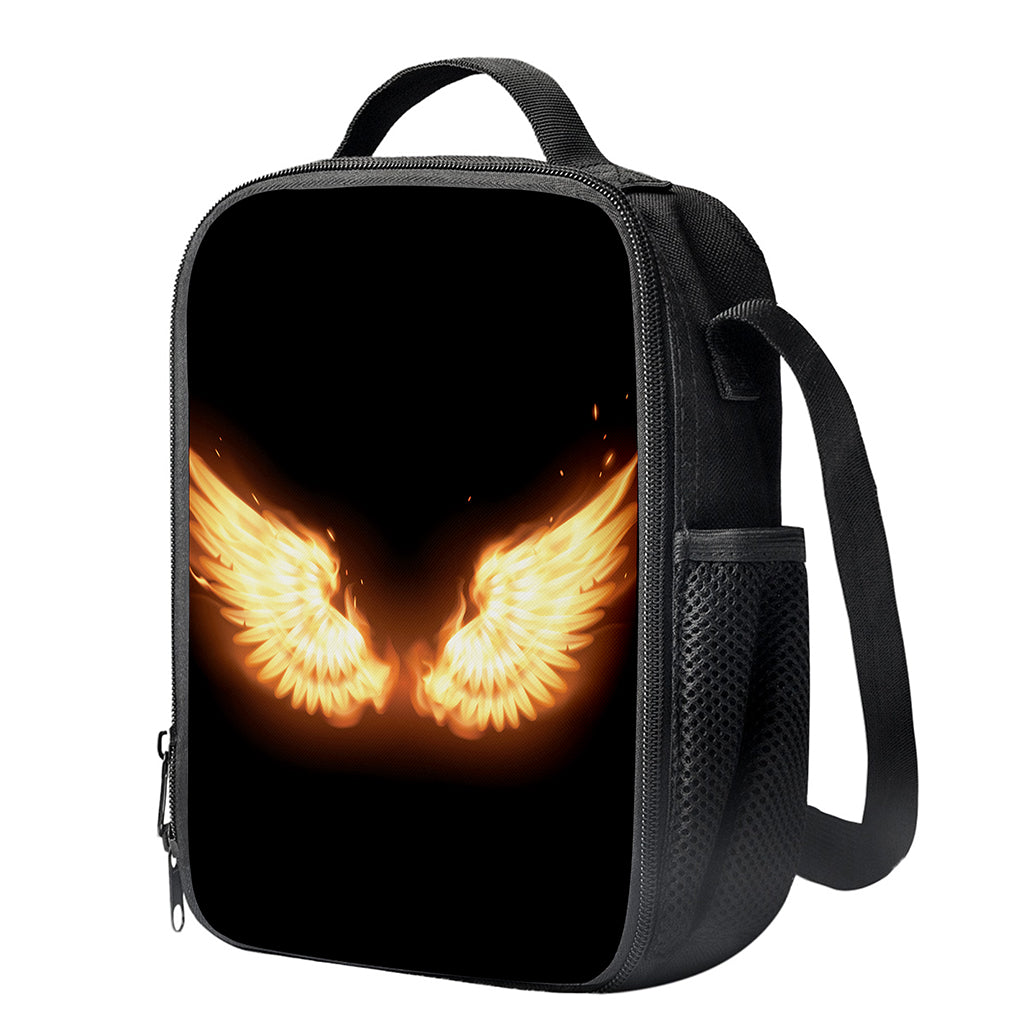 Flame Wings Print Crossbody Lunch Bag