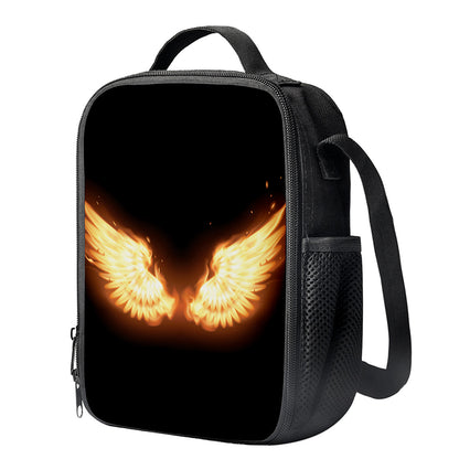 Flame Wings Print Crossbody Lunch Bag