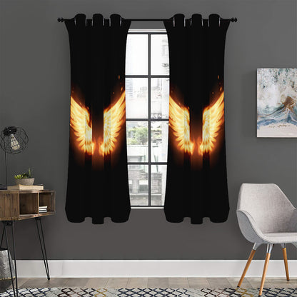 Flame Wings Print Curtain