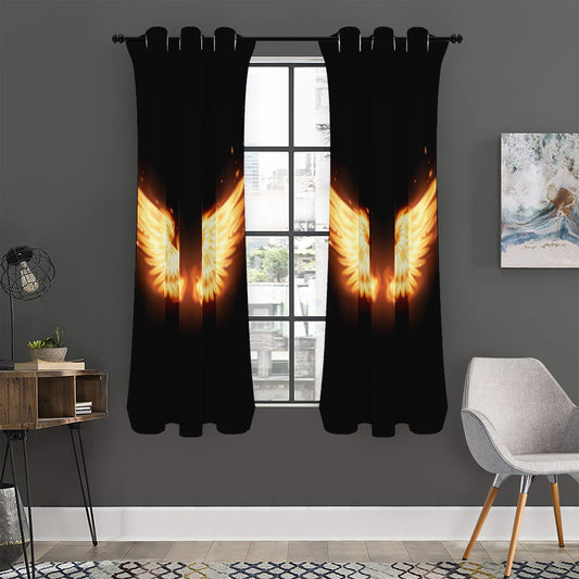 Flame Wings Print Curtain
