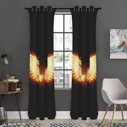 Flame Wings Print Curtain