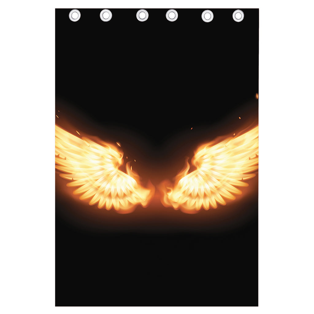 Flame Wings Print Curtain