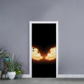 Flame Wings Print Door Sticker