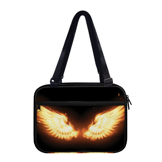 Flame Wings Print Double Strap Bible Bag