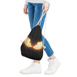 Flame Wings Print Drawstring Bag