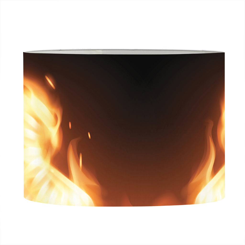 Flame Wings Print Drum Lamp Shade