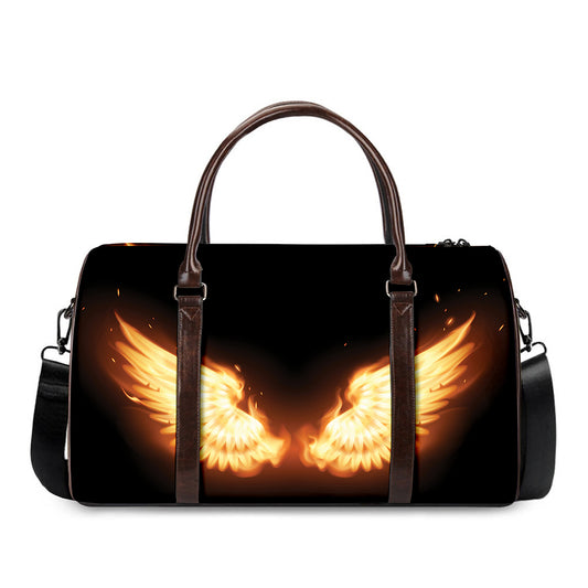 Flame Wings Print Duffle Bag
