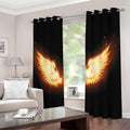 Flame Wings Print Extra Wide Grommet Curtains