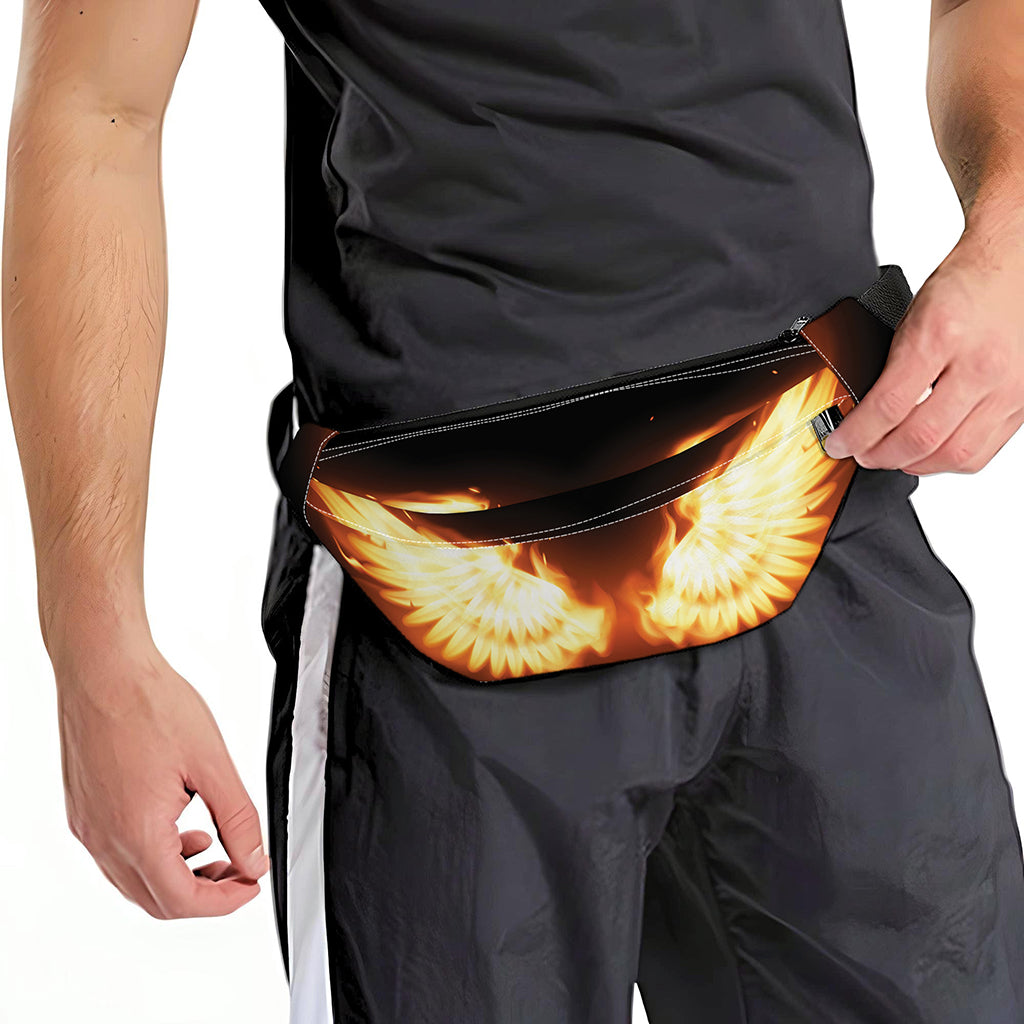 Flame Wings Print Fanny Pack