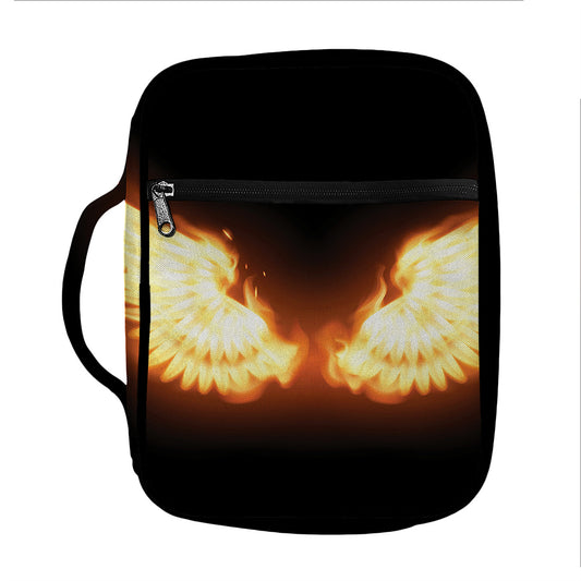 Flame Wings Print Front Pocket Bible Bag