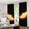 Flame Wings Print Grommet Curtains