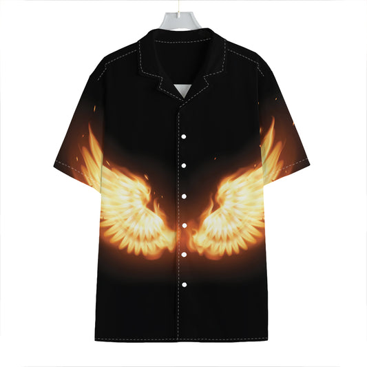 Flame Wings Print Hawaiian Shirt