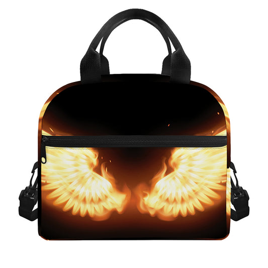 Flame Wings Print Insulated Lunch Bag