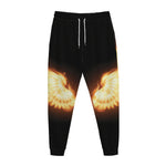 Flame Wings Print Jogger Pants