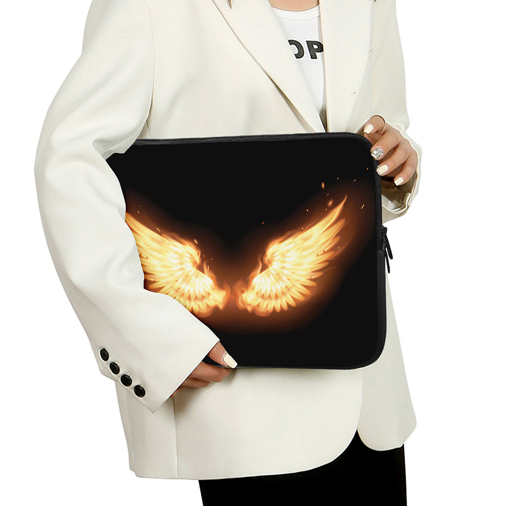 Flame Wings Print Laptop Sleeve