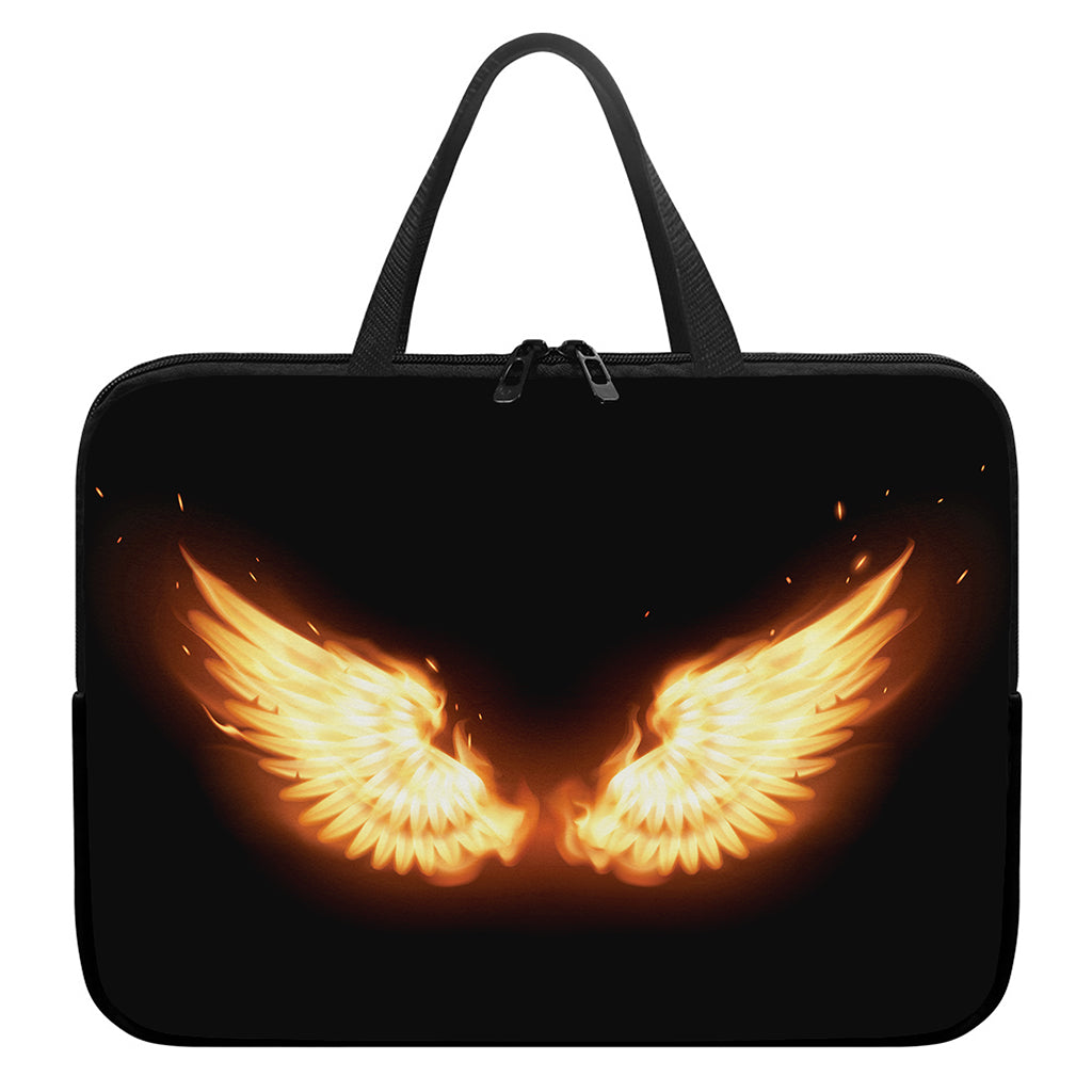 Flame Wings Print Laptop Sleeve With Handle