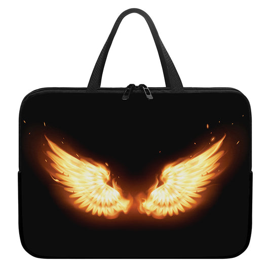 Flame Wings Print Laptop Sleeve With Handle