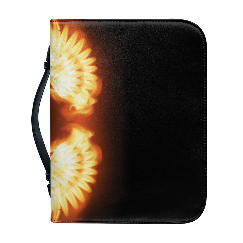 Flame Wings Print Leather Bible Cover