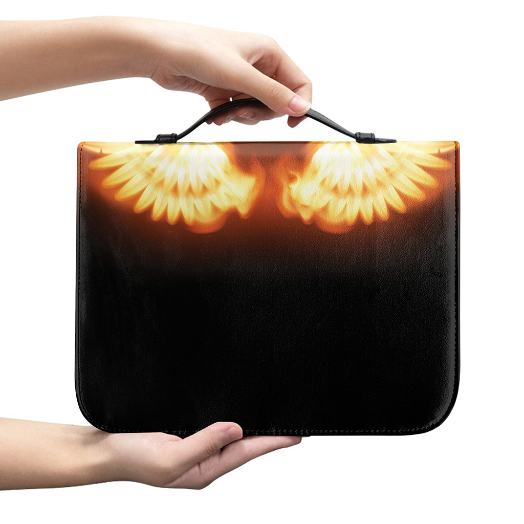 Flame Wings Print Leather Bible Cover