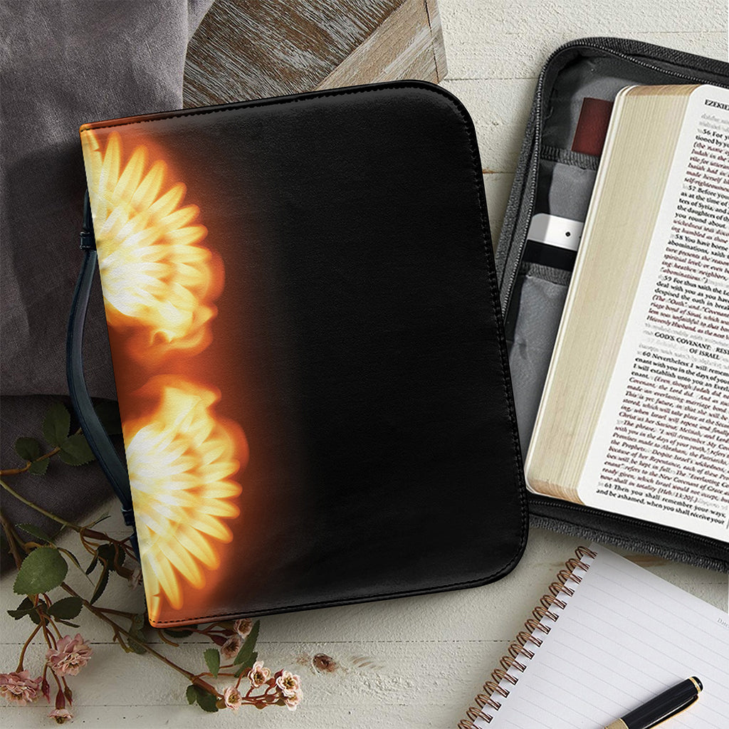 Flame Wings Print Leather Bible Cover