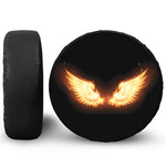 Flame Wings Print Leather Spare Tire Cover