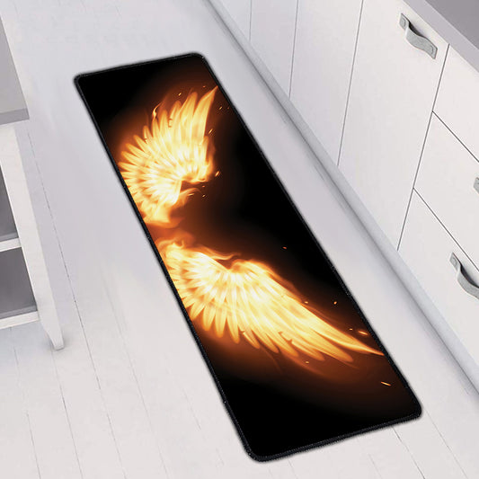 Flame Wings Print Long Kitchen Mat
