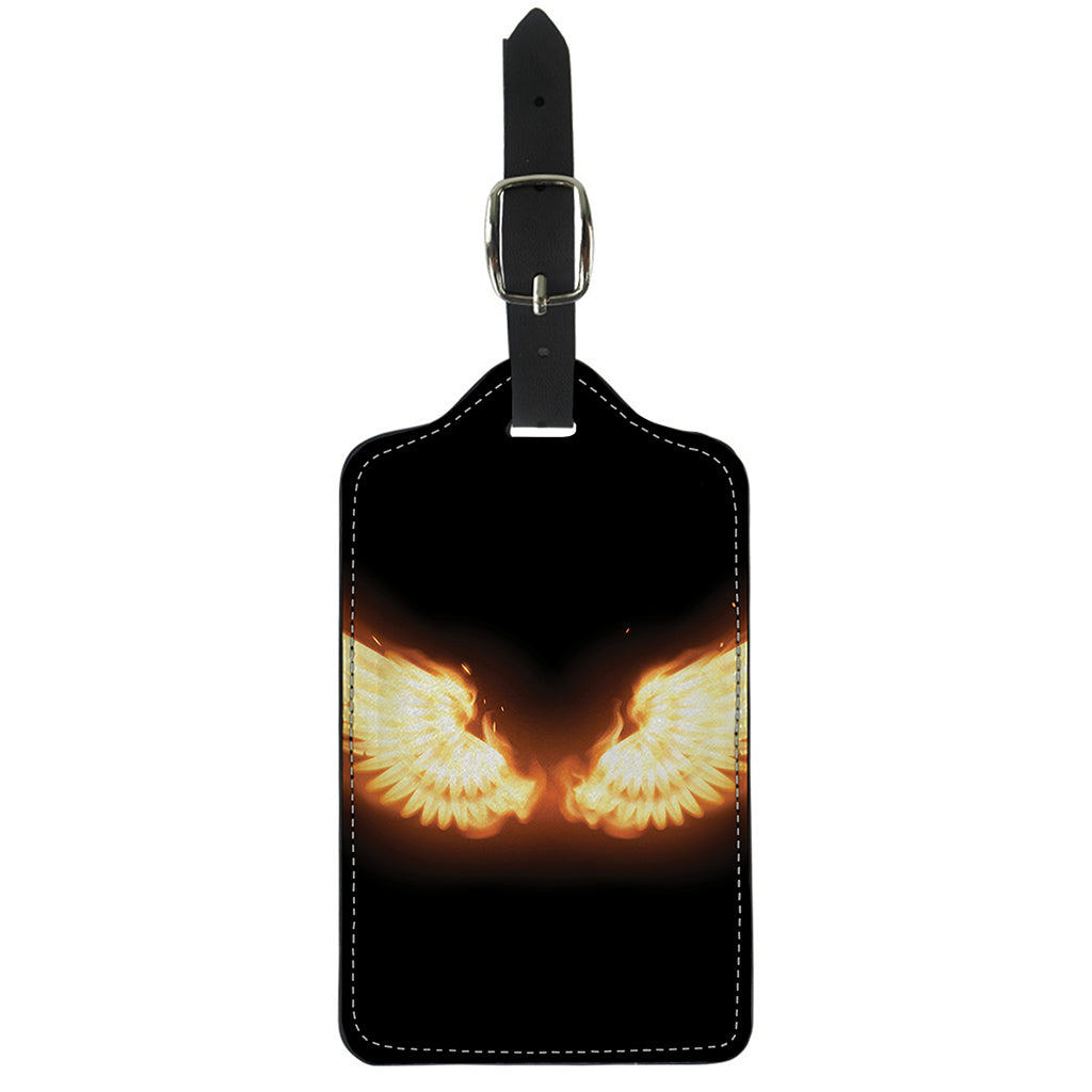 Flame Wings Print Luggage Tag